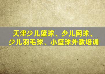 天津少儿篮球、少儿网球、少儿羽毛球、小篮球外教培训