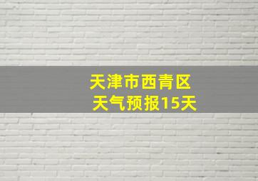 天津市西青区天气预报15天