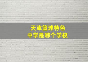 天津篮球特色中学是哪个学校