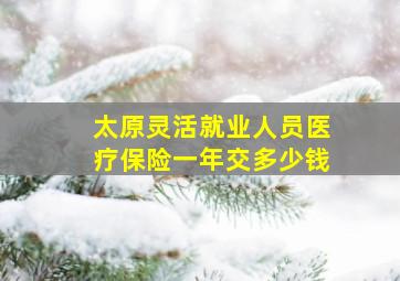 太原灵活就业人员医疗保险一年交多少钱