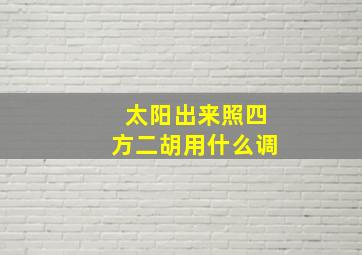 太阳出来照四方二胡用什么调