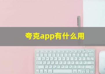 夸克app有什么用