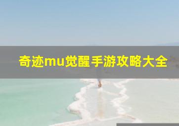 奇迹mu觉醒手游攻略大全