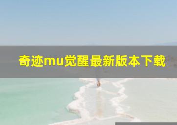 奇迹mu觉醒最新版本下载