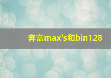 奔富max's和bin128