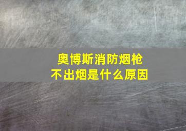 奥博斯消防烟枪不出烟是什么原因