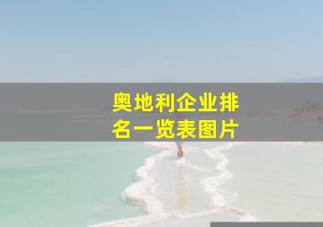 奥地利企业排名一览表图片