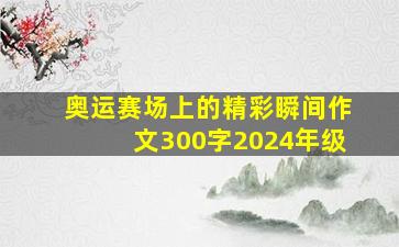 奥运赛场上的精彩瞬间作文300字2024年级