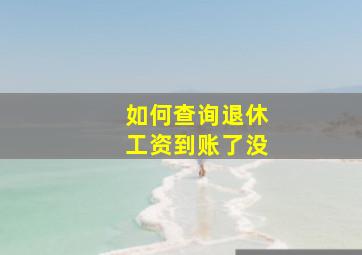 如何查询退休工资到账了没