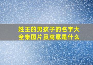 姓王的男孩子的名字大全集图片及寓意是什么