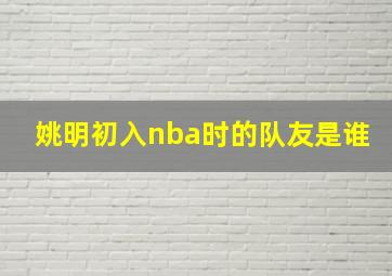 姚明初入nba时的队友是谁