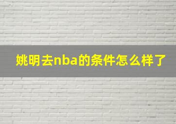 姚明去nba的条件怎么样了