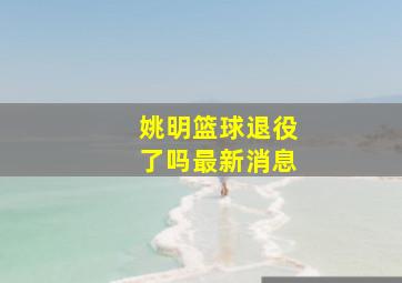 姚明篮球退役了吗最新消息