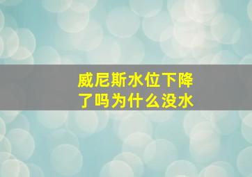 威尼斯水位下降了吗为什么没水