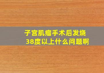 子宫肌瘤手术后发烧38度以上什么问题啊