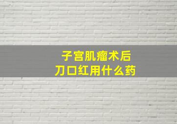 子宫肌瘤术后刀口红用什么药