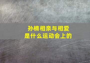 孙楠相亲与相爱是什么运动会上的