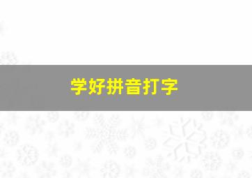 学好拼音打字