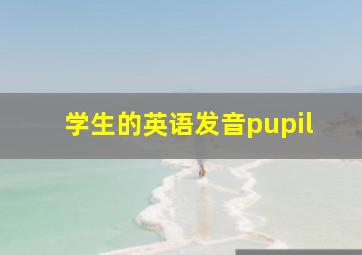 学生的英语发音pupil