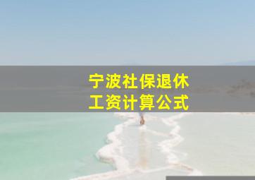 宁波社保退休工资计算公式