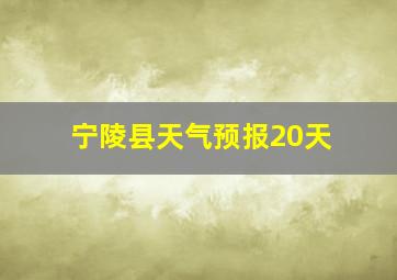 宁陵县天气预报20天