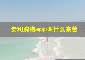 安利购物app叫什么来着