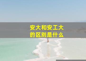 安大和安工大的区别是什么