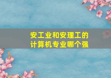 安工业和安理工的计算机专业哪个强