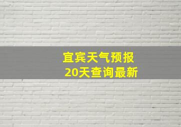 宜宾天气预报20天查询最新