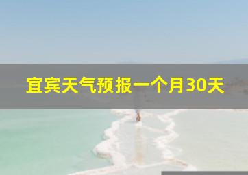 宜宾天气预报一个月30天