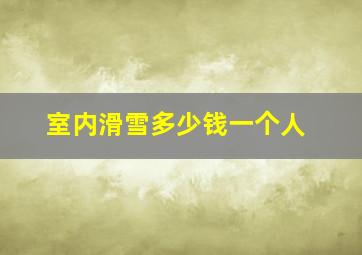 室内滑雪多少钱一个人