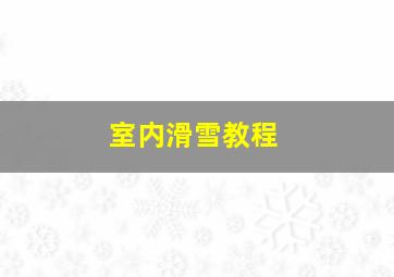 室内滑雪教程