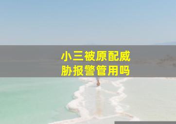 小三被原配威胁报警管用吗