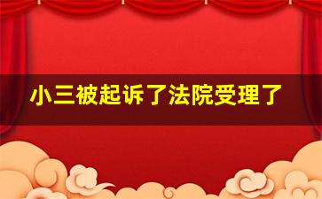 小三被起诉了法院受理了