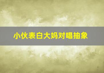 小伙表白大妈对唱抽象