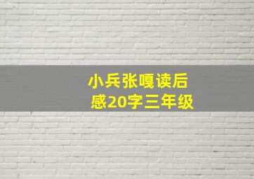 小兵张嘎读后感20字三年级