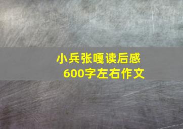 小兵张嘎读后感600字左右作文