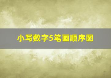 小写数字5笔画顺序图