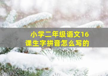 小学二年级语文16课生字拼音怎么写的