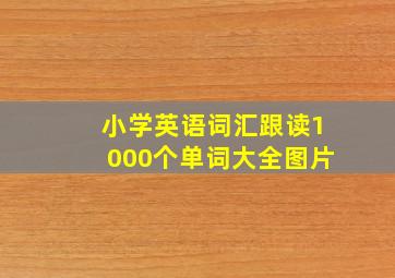 小学英语词汇跟读1000个单词大全图片