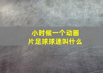 小时候一个动画片足球球迷叫什么