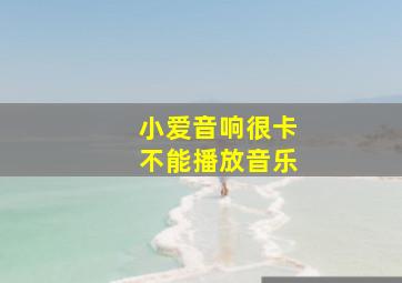 小爱音响很卡不能播放音乐