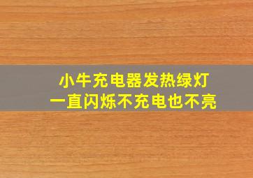 小牛充电器发热绿灯一直闪烁不充电也不亮