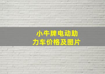 小牛牌电动助力车价格及图片