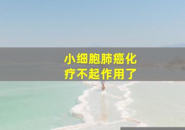 小细胞肺癌化疗不起作用了