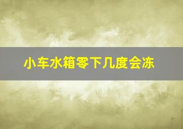 小车水箱零下几度会冻