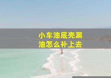 小车油底壳漏油怎么补上去