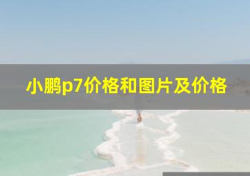 小鹏p7价格和图片及价格