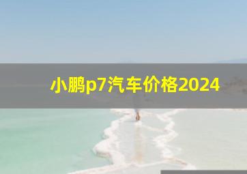 小鹏p7汽车价格2024