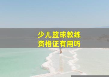 少儿篮球教练资格证有用吗